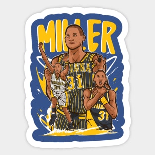 Reggie Miller Cartoon Sticker